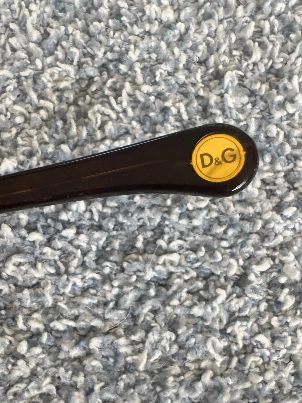 D&G Brown and Gold Rectangular Metal Eyeglasses